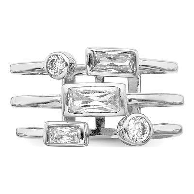 Sterling Silver CZ Ring – view 5