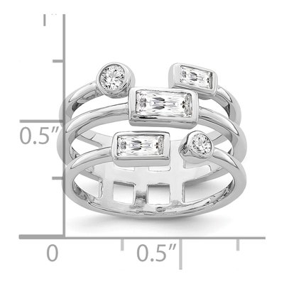 Sterling Silver CZ Ring – view 6