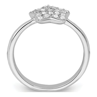 Sterling Silver CZ Star Ring – view 2