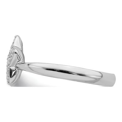 Sterling Silver CZ Star Ring – view 3