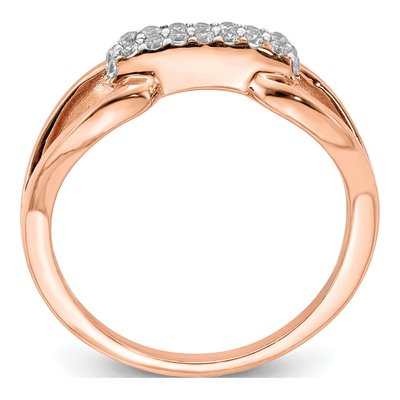 Rose Gold-Plated Sterling Silver CZ Rectangular Ring – view 3