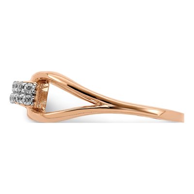 Rose Gold-Plated Sterling Silver CZ Rectangular Ring – view 5