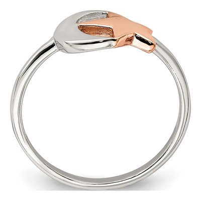Rose Gold-Plated Sterling Silver Moon Star Ring – view 3