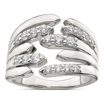Sterling Silver CZ Fancy Ring