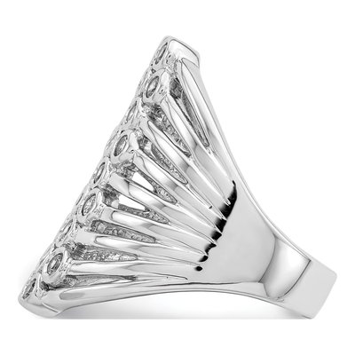 Sterling Silver CZ Multi-Row Bezel Ring – view 5