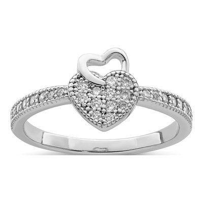 Sterling Silver CZ Heart Ring