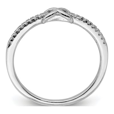 Sterling Silver CZ Infinity Ring – view 3