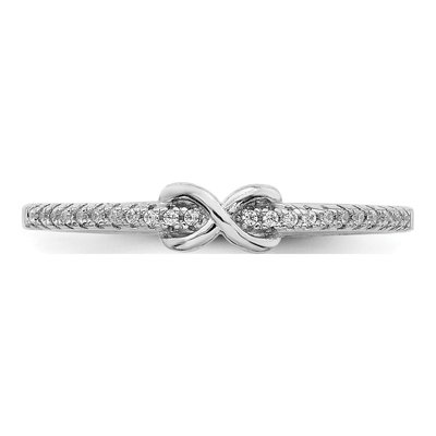 Sterling Silver CZ Infinity Ring – view 6