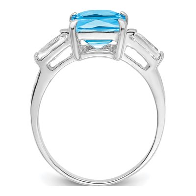 Sterling Silver Swiss Blue Topaz Ring – view 3