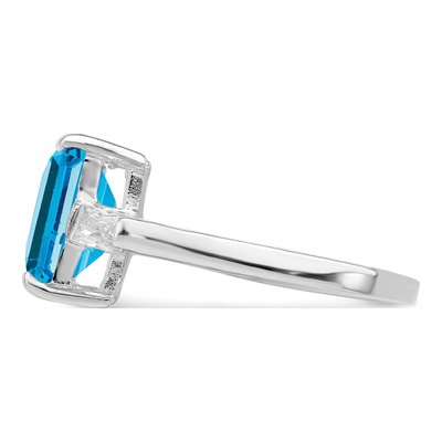 Sterling Silver Swiss Blue Topaz Ring – view 4