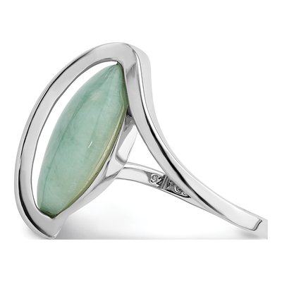 Sterling Silver Larimar Twisted Ring – view 4