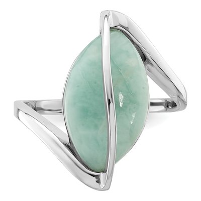 Sterling Silver Larimar Twisted Ring – view 6