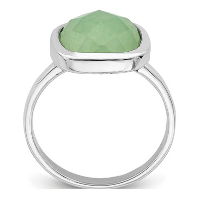 Sterling Silver CZ Square Ring – view 3