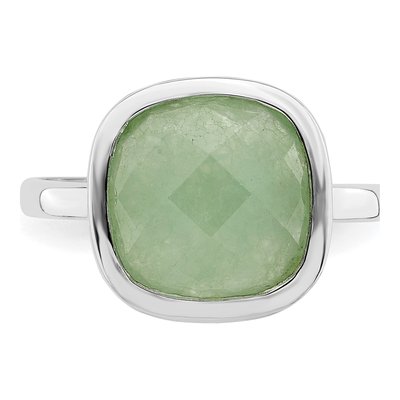 Sterling Silver CZ Square Ring – view 5