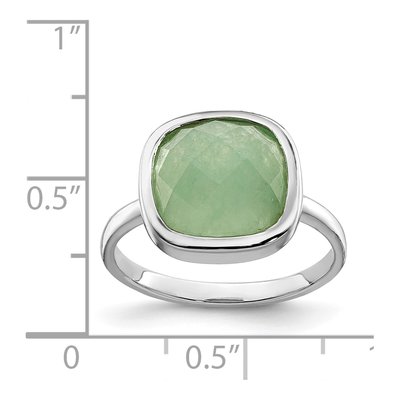 Sterling Silver CZ Square Ring – view 6