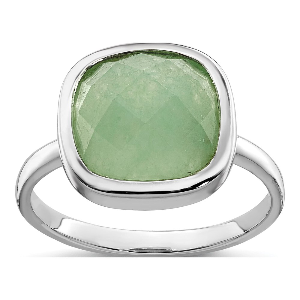 Sterling Silver CZ Square Ring