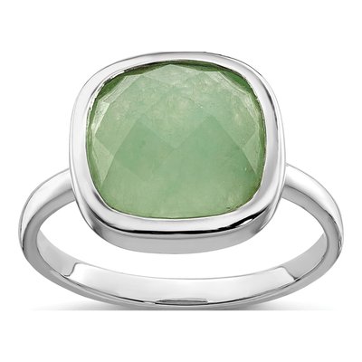 Sterling Silver CZ Square Ring