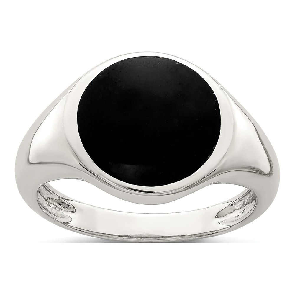 Sterling Silver Onyx Inlay Ring