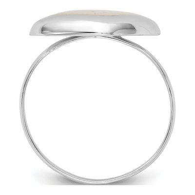 Sterling Silver Mother of Pearl Moon Ring – view 2