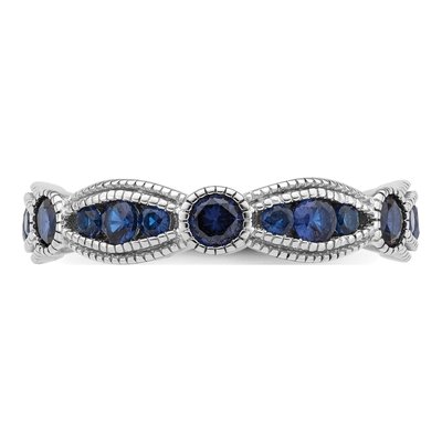 Sterling Silver 4.29mm Cr Blue Spinel Eternity Band – view 4