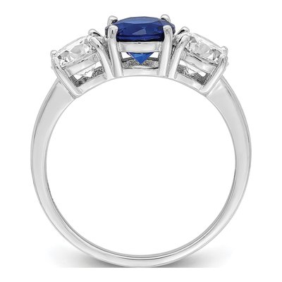 Sterling Silver CZ 3-Stone Ring – view 3