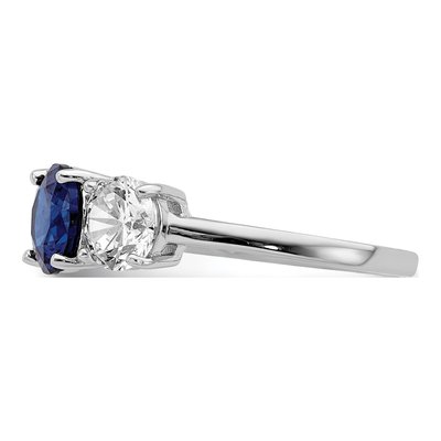 Sterling Silver CZ 3-Stone Ring – view 4