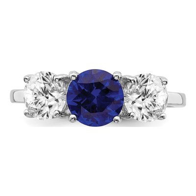 Sterling Silver CZ 3-Stone Ring – view 5