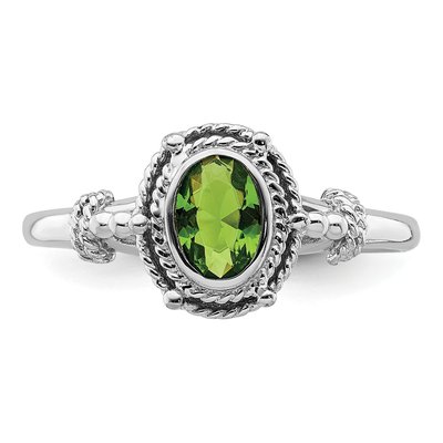 Sterling Silver CZ Oval Ring – view 5