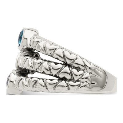 Sterling Silver CZ Oxidized Ring – view 4