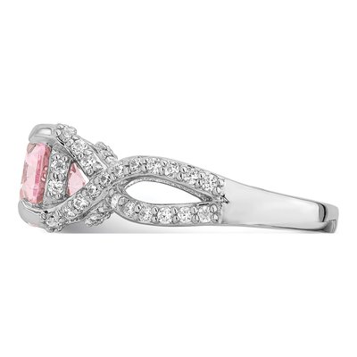 Sterling Silver CZ Oval Ring – view 4