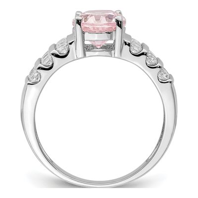 Sterling Silver CZ Oval Ring – view 3