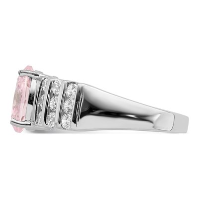 Sterling Silver CZ Oval Ring – view 4