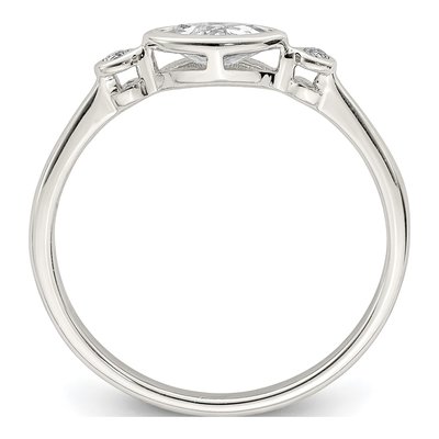 Sterling Silver White Topaz Natural Ring – view 3