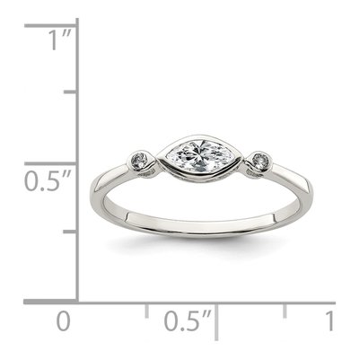 Sterling Silver White Topaz Natural Ring – view 4