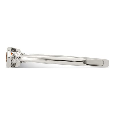 Sterling Silver Citrine & White Topaz Ring – view 5