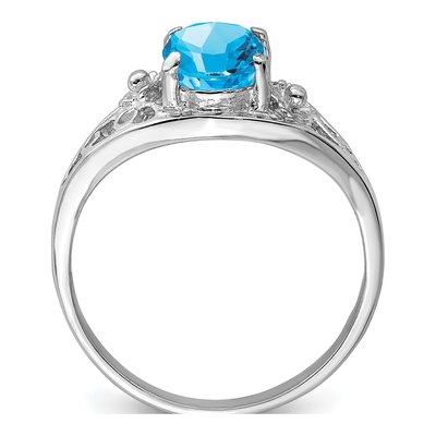 Sterling Silver Swiss Blue Topaz Ring – view 3