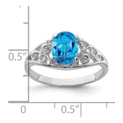 Sterling Silver Swiss Blue Topaz Ring – view 4