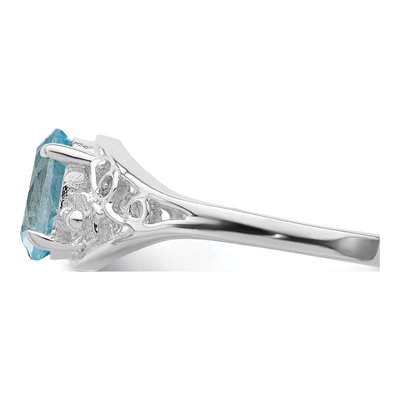 Sterling Silver Swiss Blue Topaz Ring – view 5