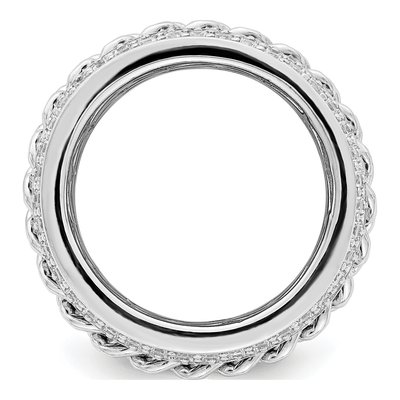 Sterling Silver CZ Spinning Ring – view 3