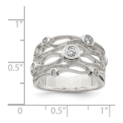 Sterling Silver CZ Fancy Ring – view 4