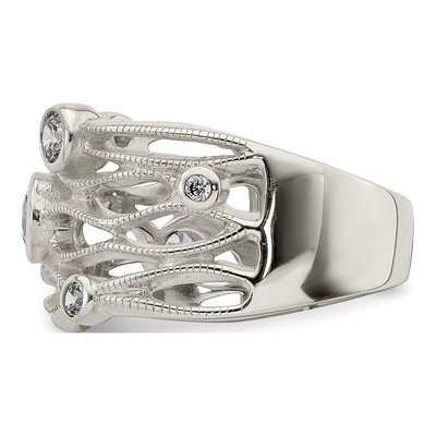 Sterling Silver CZ Fancy Ring – view 5