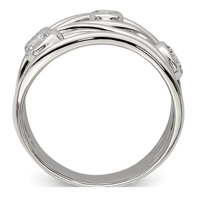 Sterling Silver CZ Fancy Statement Ring – view 3