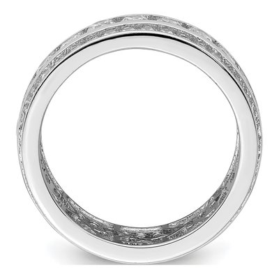 Sterling Silver CZ 3-Row Eternity Ring – view 3