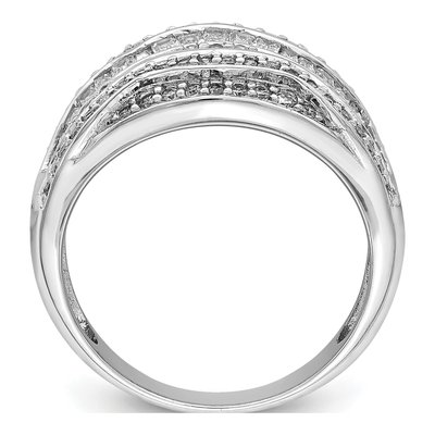 Sterling Silver CZ Baguette Round Fashion Ring – view 2