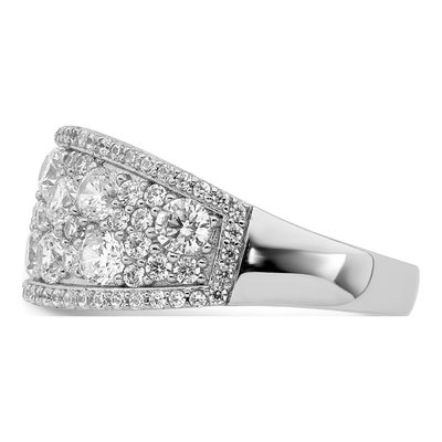 Sterling Silver CZ Pave Ring – view 4