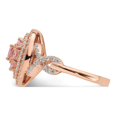 Rose Gold-Plated Sterling Silver CZ Ring – view 4