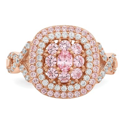 Rose Gold-Plated Sterling Silver CZ Ring – view 5