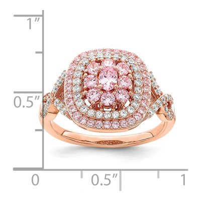 Rose Gold-Plated Sterling Silver CZ Ring – view 6