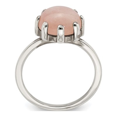 Rose Gold-Plated Sterling Silver Pink Chalcedony Ring – view 3