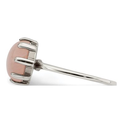 Rose Gold-Plated Sterling Silver Pink Chalcedony Ring – view 4